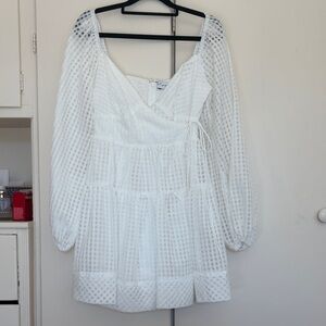 Petal & Pup White Grid Mini Dress